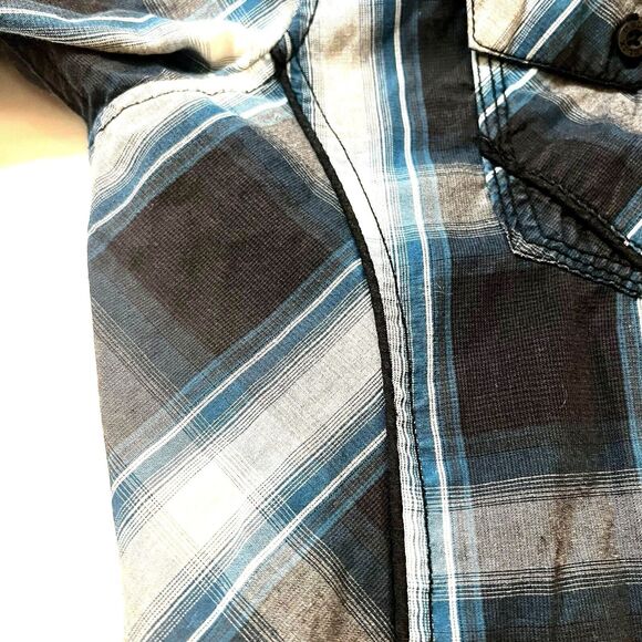 Helix Western Plaid Shirt XXL Athletic Fit Button-Down | Fall Layering Must-Have - Picture 9 of 11